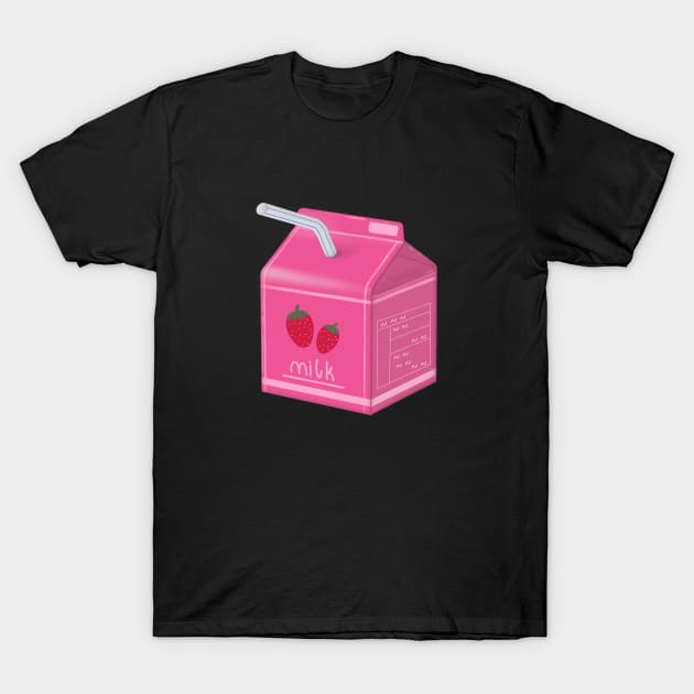 Strawberry Milk T-Shirt by aykimkio